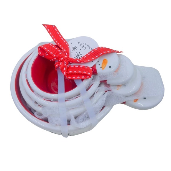 NWT Rae Dunn Snowman Measuring Cups - Set Of Four - Christmas Holiday Winter - Picture 12 of 12